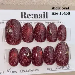 《現品》ネイルチップ ブラウン フラッシュマグ ちゅるん ミラー ぷっくり