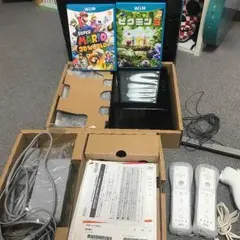 WiiUプレミアムセット wiiコントローラ2つヌンチャク付きソフト5つセット