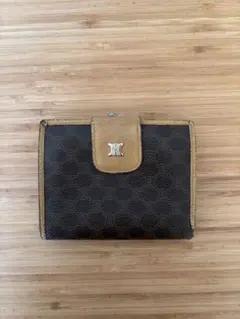 CELINE 二つ折り財布 ブラウンレザー