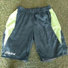 ATHLETA ハーフパンツ ダークグレー/ライムグリーン
