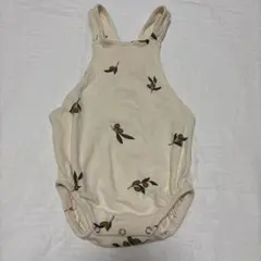 オーガニックズー オリーブ柄 ロンパース6-12m