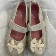 シルバーリボン付きフォーマルシューズ 21.0cm