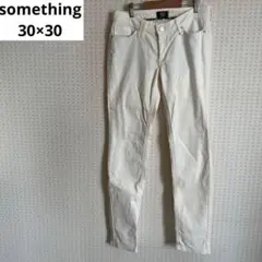 サムシング エドウィン ホワイトデニム　30×30 Lサイズ