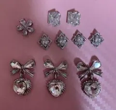 ネイルパーツ デコパーツ ゆらゆら キラキラ 花 ハート