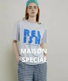 MAISON SPECIAL 発泡ロゴT グレー フリー きれいめ モードのサムネイル