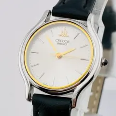 【美品/電池交換済】 SEIKO CREDOR レディース腕時計 新品ベルトのサムネイル