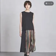 AKIRA NAKA マルチストライプ プリーツスカート サイズ1のサムネイル
