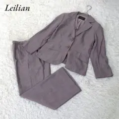 Leilian レリアン セットアップ テーラードジャケット パンツ シルク混