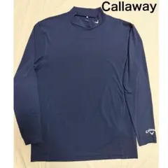 Callaway golf キャロウェイゴルフ　モックネックシャツ　長袖　紺