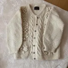 アイボリー ケーブルニットカーディガン　kastane