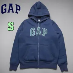 美品 GAP ギャップ 裏ボア フルジップジップパーカー ネイビー S
