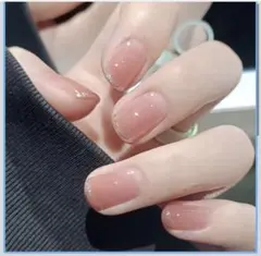 フレンチネイルチップ 24個入り　グリッターエッジ