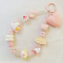 ビーズストラップ/キーホルダー　バッグチャーム ハンドメイドNO.607