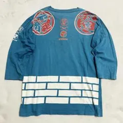 レア 大きいサイズ 波達×火消魂 ナミタツ Tシャツ 和柄 R-8899のサムネイル