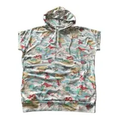 リトルマーメイド  総柄　半袖パーカー