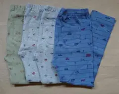 ユニクロ　レギンスパンツ　10分丈　110センチ　4点セット　乗り物柄②