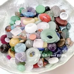 br695/天然石◇カボション 色々mix約100g