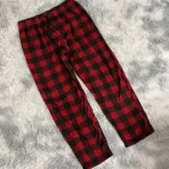 GEORGE 赤黒チェック イージーパンツ 【Ｌ】