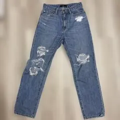 大幅値下げ！AZUL by moussy ダメージデニムS