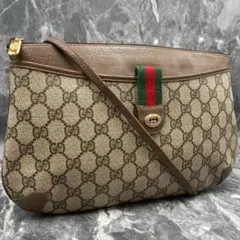 ✨美品✨GUCCI GG シェリーライン ショルダーバッグ ブラウン レザー