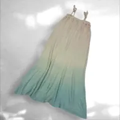 ジェラートピケ　フレアスカート　グラデーション　パジャマ　タオル生地フリー（C3