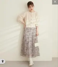 osono 長さ変えれるチュール刺繍レーススカート