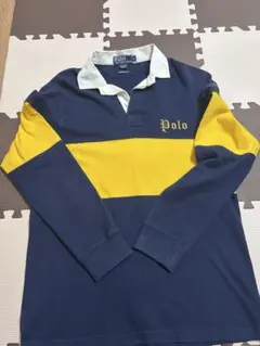 【レア】Polo Ralph Lauren 長袖ラガーシャツ ネイビー/イエロー