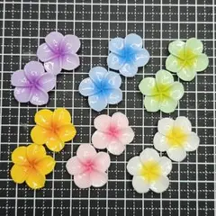 プルメリア ハンドメイド 手芸 ネイルパーツ デコパーツ 12個