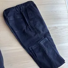 ウエストゴム ダークブルー デニム風パンツ