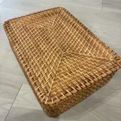 無印良品　天然素材の長方形バスケット