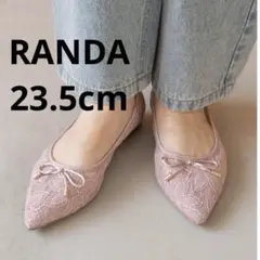 RANDA レースフラットパンプス