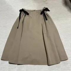 NATURAL BEAUTY BASIC★ベージュ フレアスカート Sサイズ