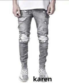 ストーンウォッシュ加工 スキニー AMIRI mnml GUAPI グレ