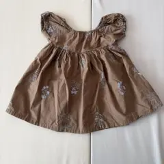 Aosta 刺繍 ワンピース ブラウン M