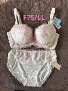 チュチュアンナ　トップアップブラ　フラワーブラセット　ピンク　F75/LL