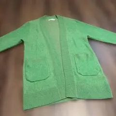 【美品】mila schon BLUELABEL長袖ロングカーディガングリーンLのサムネイル