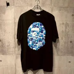 A BATHING APE ブルーカモ 猿ロゴ Tシャツ - メルカリ