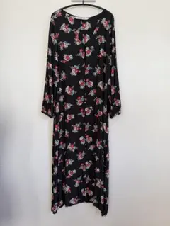 Ray BEAMS フラワープリント マキシワンピース