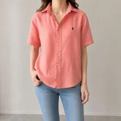 ❤️ラルフローレン 大人気リネンシャツ 赤白 XXS 赤ポニー - メルカリ
