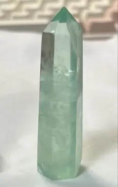 グリーンフローライト　天然石　原石　タワー 六角柱 ポイント フローライトタワー