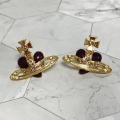 Vivienne Westwood｜ディアマンテピアス　ゴールド×パープル