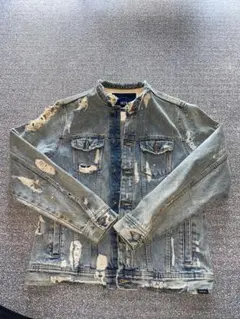 ★ZARA ダメージ加工デニムジャケット　L