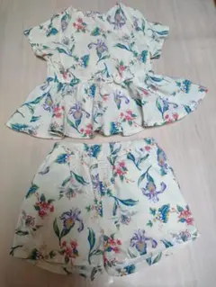 90 女の子　上下セット　春夏　おでかけ