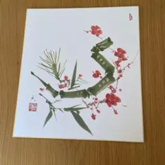 中国古美術★純手描き四尺竖幅・柿柿如意画芯★水彩画・斉白石印款・肉筆・宣紙・文房 中国古美術☆純手描き四尺竖幅・柿柿如意画芯☆