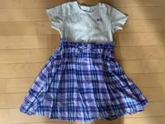 3can4on 半袖ワンピース チェック柄120