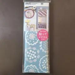 リメイクシート 青色の花柄