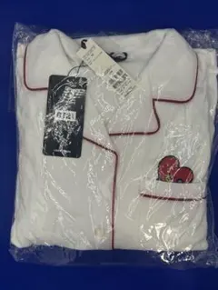 BT21 ハート刺繍 ホワイトパジャマシャツ