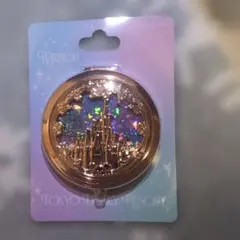 【新品未開封】コンパクトミラー　シンデレラ城　ディズニーリゾート　手鏡　オーロラ