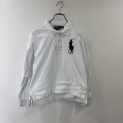 S00520 ラルフローレン ポロシャツ 長袖 ビッグポニー アメカジ 90s