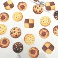 手作りクッキーシール60枚&クッキーメモ30枚